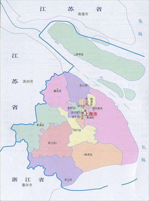 上海行政区划简图_素材中国sccnn.com