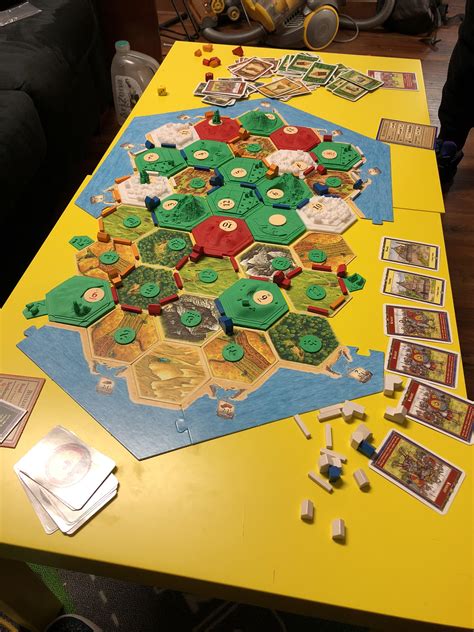 Two player extended with 3D printed pieces. : r/Catan
