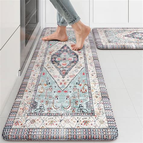 Farmhouse Kitchen Mats,Anti Fatigue Kitchen Rugs Sets of 2, Non Slip ...