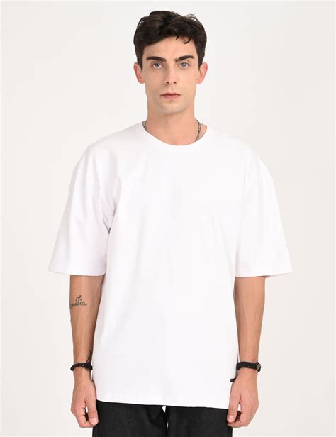 Drop Shoulder Half Sleeve White T Shirt – Address Apparels