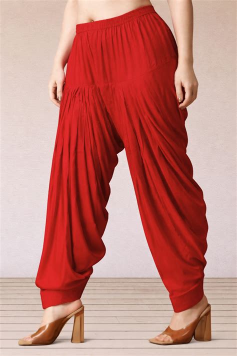Buy Plus Size Red Rayon Patiala Salwar | Apella - The XS to 10XL Store
