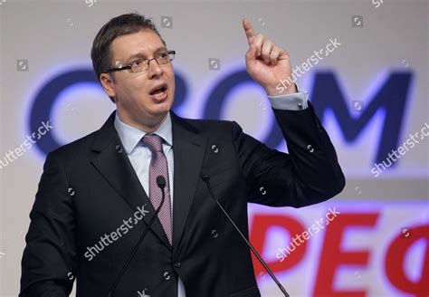 Aleksandar Vucic Leader Serbian Progressive Party Editorial Stock Photo ...