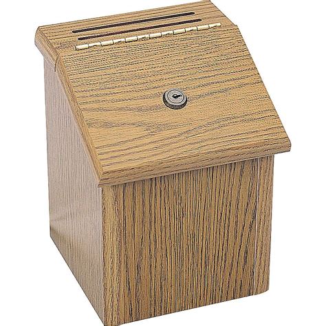 Safco Products 4230MO Wood Locking Suggestion Box, Medium Oak : Amazon ...