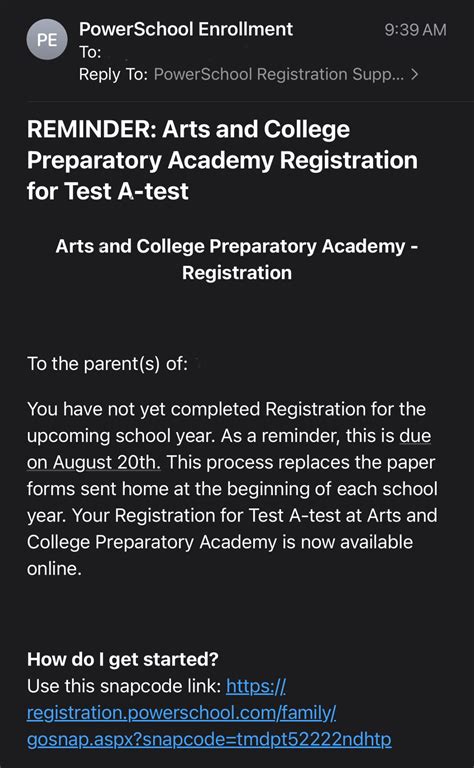Powerschool Registration is LIVE! - Arts & College Preparatory Academy ...