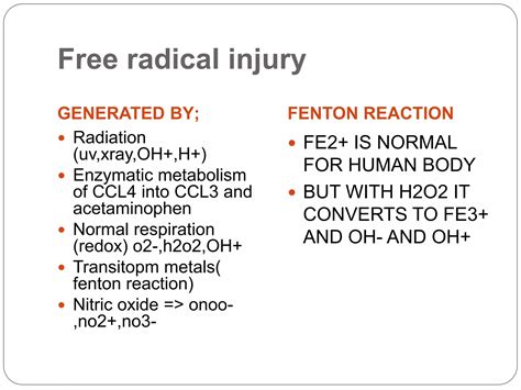 Mechanisms of cellular injuries | PPTX