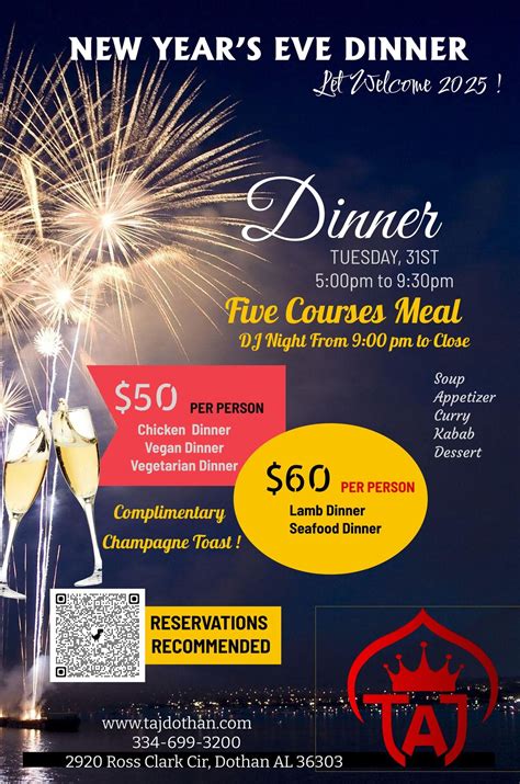 31st Night 5 Courses Dinner , 2920 Ross Clark Circle , Dothan, AL ...