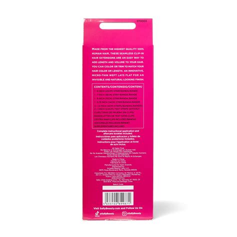 Satin Strands Ultra Platinum Blonde 18 Inch Seamless Clip-in Hair ...