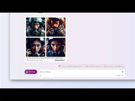 Dalle 3 Bing Image Creator 的图像结果