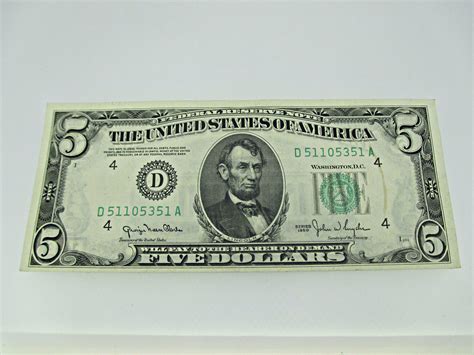1950 Cleveland Federal Reserve Note 5 Dollar Bill 600993