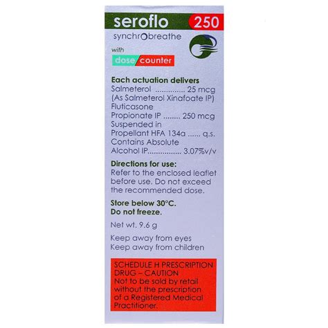 Seroflo 250 Synchrobreathe Price, Uses, Side Effects, Composition ...