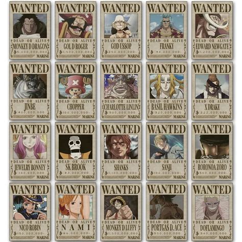 One Piece Bounty Wanted Poster Collection: Dive into the Epic World of ...