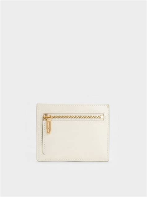 Cream Carli Multi-Slot Card Holder - Cream - CHARLES & KEITH IN