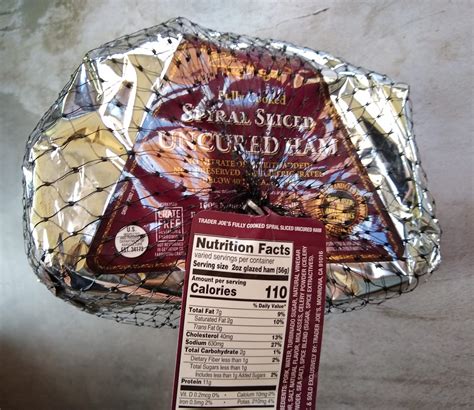 Trader Joe's Crate Free Fully Cooked Spiral Sliced Uncured Ham | Aldi ...