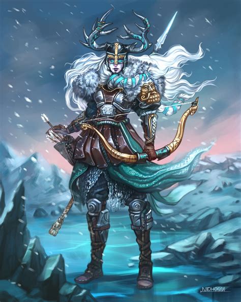 Skadi - Norse Goddess , Alexandra Boshevska | Norse goddess, Norse myth ...
