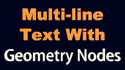 Image result for Blender Tutorial Geometry Node Text Effects