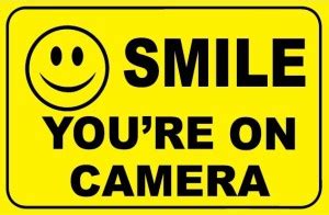 VVWV SMILE YOU'RE ON CAMERA SIGN STICKER Emergency Sign Price in India ...