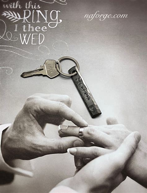 11th Year Steel Wedding Anniversary Keychain Gift for Wife or Husband ...