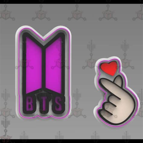 Free STL file BTS LOGO COOKIE CUTTER + MARKER・3D printing template to ...