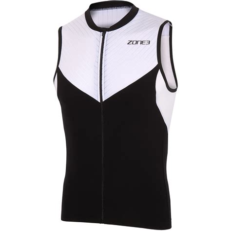 Zone3 Lava Long Distance Tri Tank Heren - zwart/wit/rood | BIKE24