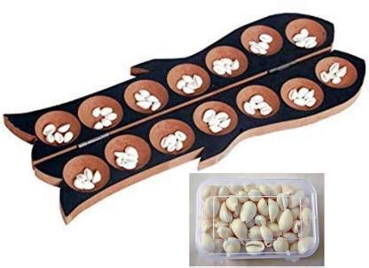 Jayam Pallankuzhi with shells and Box Educational Board Games Board ...