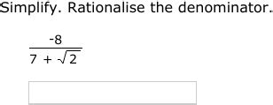 IXL - Simplify radical expressions using conjugates (Class IX maths ...