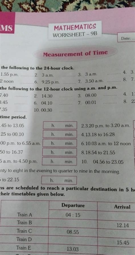 चेंज द फॉलोइंग इनटू लिक्विड 24 आवर क्लॉक - Brainly.in