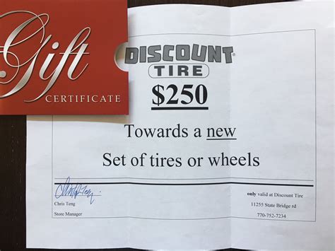 What Does Discount Tire Certificate Cover at Angela Milligan blog