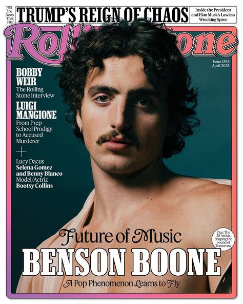 BENSON BOONE - ROLLING STONE MAGAZINE - APRIL 2025 - NEW - YourCelebrityMagazines