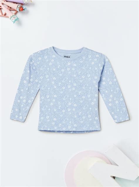 Buy Girls Floral Print T-shirt Online at just Rs. 249.0 - 1000015669063 ...