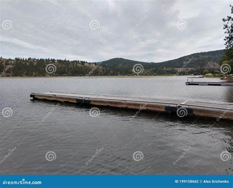 Spokane River Long Lake in Nine Mile Falls Washington Stock Photo ...