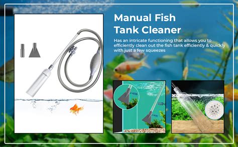 Qpets® 2.6M Manual Fish Tank Cleaner/Fish Tank Siphon and Gravel ...