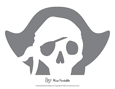 Pirate Skull (Free Pumpkin Stencil - Pumpkin Pattern - Pumpkin Template ...