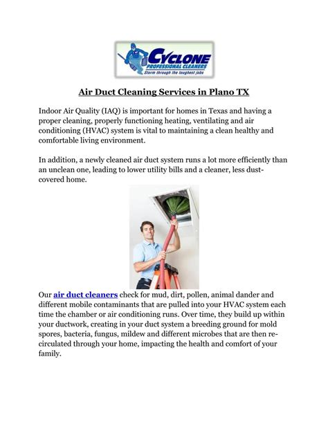 PPT - Air Duct Cleaning Services in Plano TX PowerPoint Presentation ...