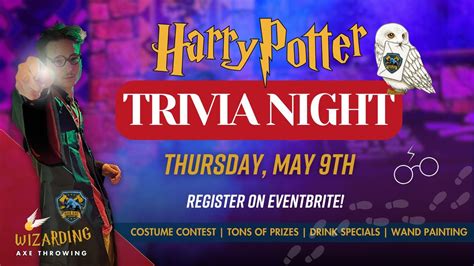 Harry Potter Trivia Night @ Kick Axe Philly!, Kick Axe Throwing ...