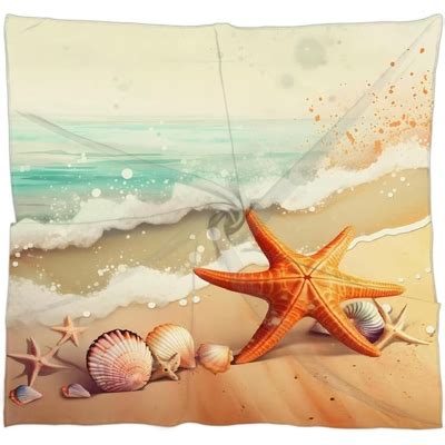 Tangopi Square Head Scarf Wave Starfish Beach Bandana Silk India | Ubuy