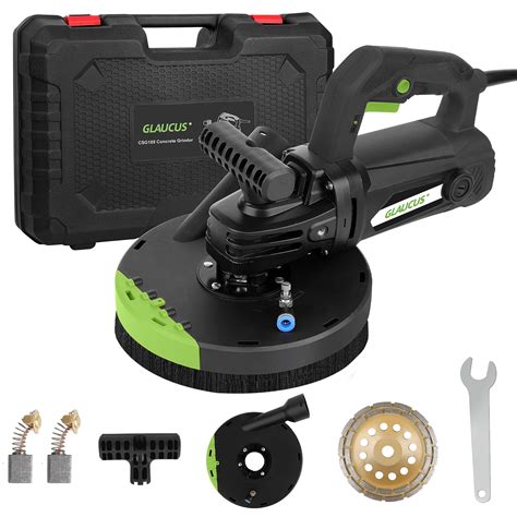 GLAUCUS® 7-Inch Concrete Surface Grinder, Angle Grinder Kit with Dust ...