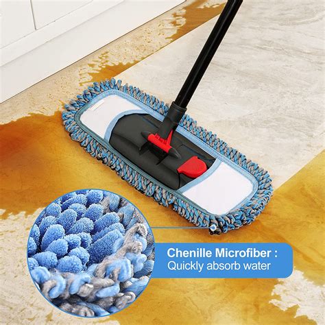 Dust Mop Floor Mop for Floor Cleaning Microfiber Professional Dry & Wet ...