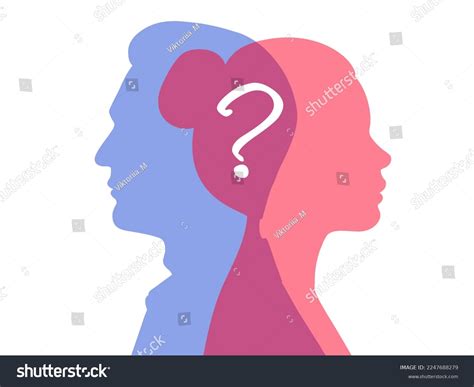Male Female Silhouettes Question Mark Vector Stock Vector (Royalty Free) 2247688279 | Shutterstock