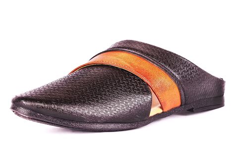 Slip On Synthetic Leather Jalsa Juti Punjabi Men's Party Casual Wear ...