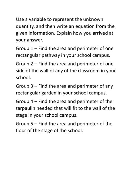 Use a variable to represent the unknown quantity - Explain how you ...