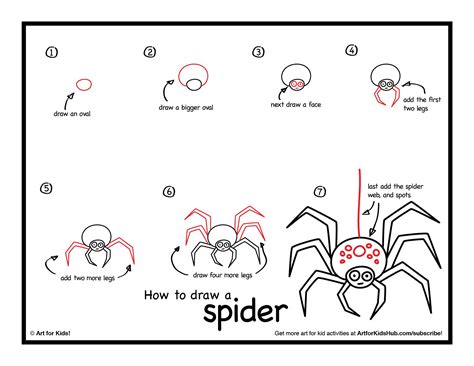 How To Draw A Spider - Art For Kids Hub - | Art for kids hub, Spider ...