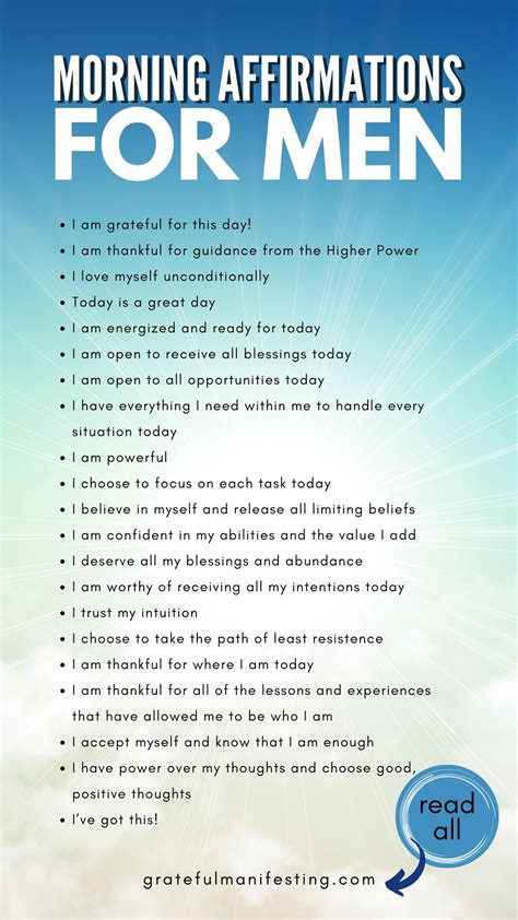 51 Daily Positive Affirmations For Men: Transform Your Life