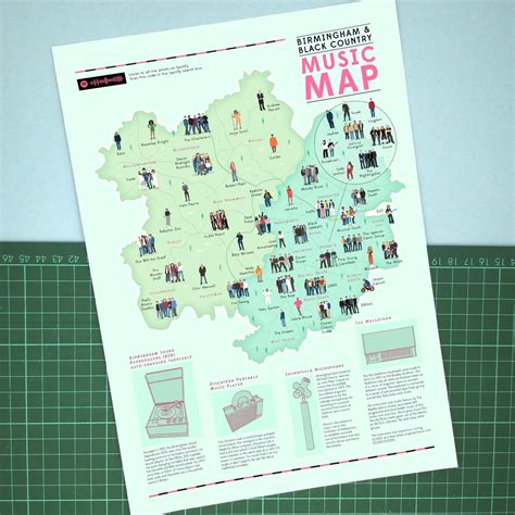 Birmingham and Black Country Music Map - Etsy UK