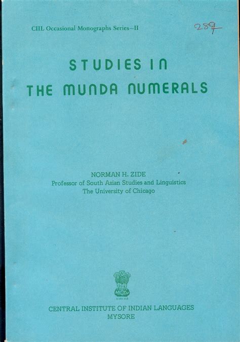 Studies of Munda Numerals - Book Details