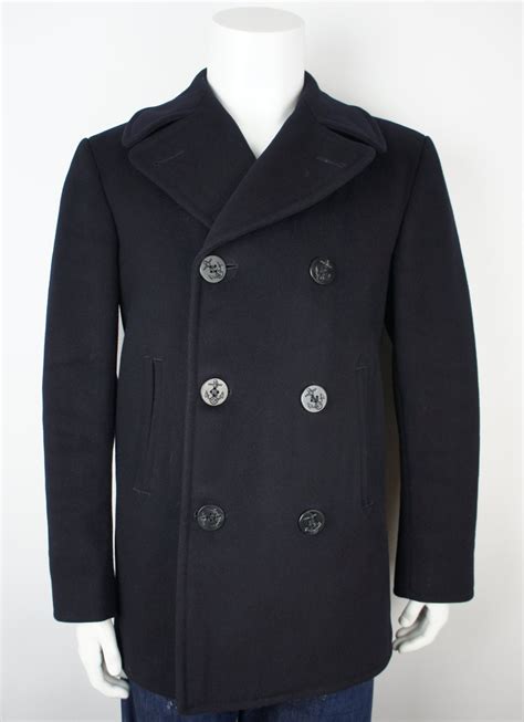 Vintage Authentic USN Navy Pea Coat size 36R by foundationvintage