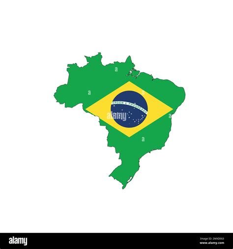 Brazil flag and map in vector illustration hi-res stock photography and images - Alamy
