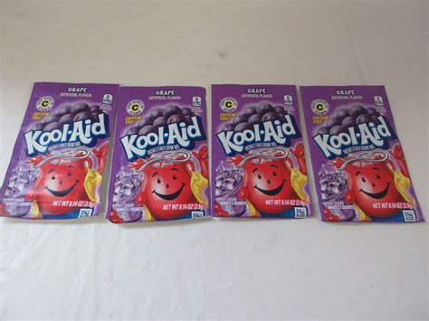 GRAPE KOOL-AID DRINK MIX - 4 PACKAGES