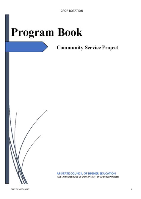 CROP ROTATION Community Service Project Report - AP MECH SJCET - Studocu