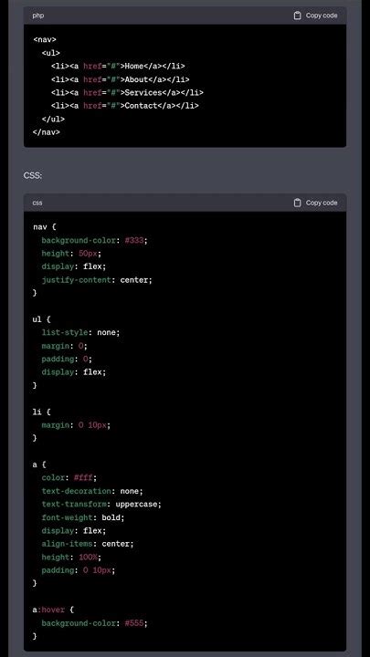 How to Create Simple Navbar Using HTML CSS 的图像结果