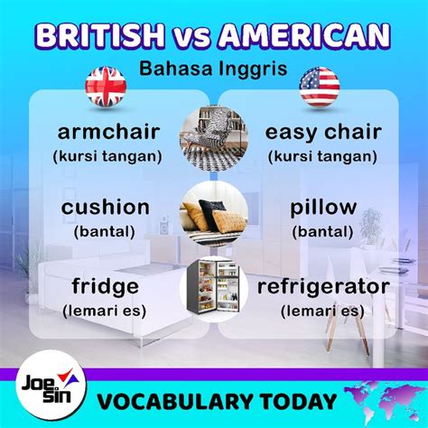 British VS American | Nama-nama Barang di Rumah Bahasa Inggris - Joesin ...